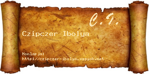 Czipczer Ibolya névjegykártya
