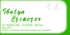 ibolya czipczer business card